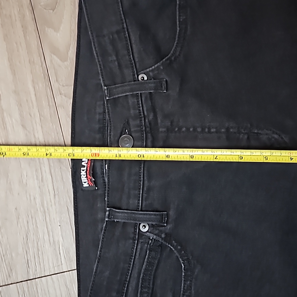 Kirkland Signature Black Denim High-Rise Stretch Skinny Straight Leg  Women's 12 - Picture 14 of 16